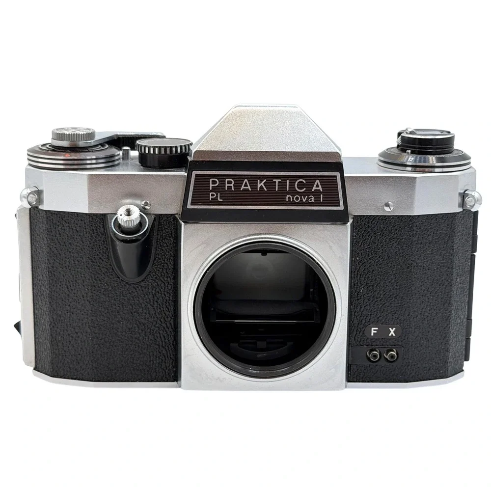 Praktica PL nova I 35mm SLR Film Camera Body Silver Black Vintage M42 Mount